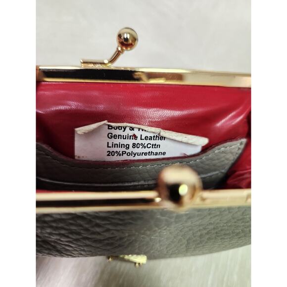 Dooney & Bourke Logo Lock Shoulder Bag Coin Purse Key Ring 3 Piece Set Grey - Picture 10 of 16